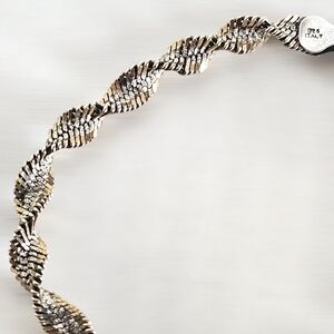 VTG Italian Sterling Silver Rope Bracelet